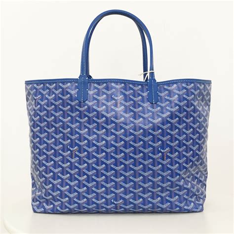 second hand blue goyard bag.